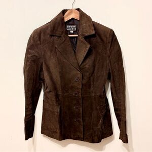 STONE RIDGE - Vintage Women's Brown Suede Button-Front Jacket